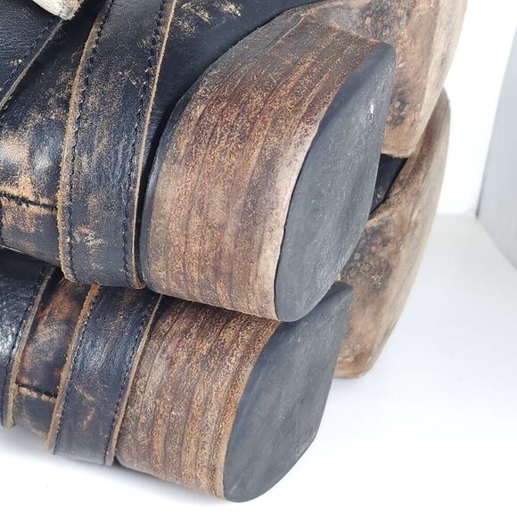 Freebird by Steven Women's Drove US9 Black Leather Distressed Western Boots - Picture 14 of 16